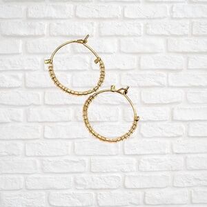 Clear Bead Mini Hoop